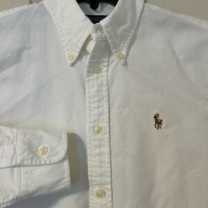 Polo by Ralph Lauren Men’s White Button-Down Shirt with Pony Embroidery size S